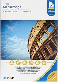 MediaRange Fotopapier hochglänzend weiß, A4, 135g/m², 100 Blatt