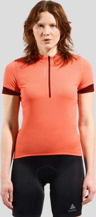 Odlo Essentials Trikot kurzarm living coral/spiced apple (Damen)