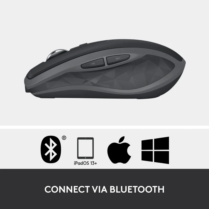 Logitech MX Anywhere 2S Bluetooth Edition, Graphite, USB/Bluetooth