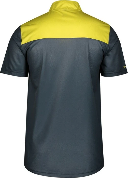 Scott Trail Flow Zip Trikot kurzarm nightfall blue/lemongrass yellow (Herren)