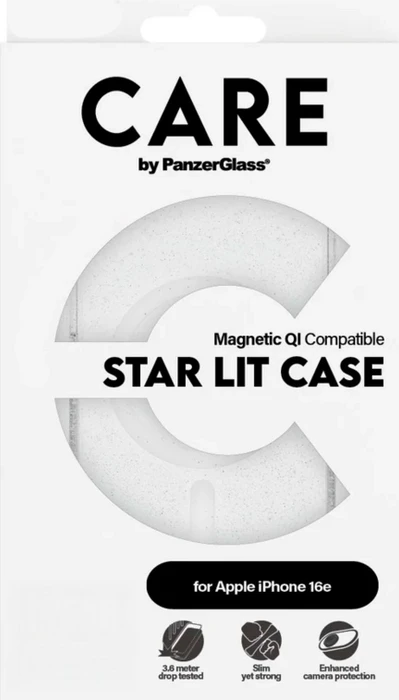 PanzerGlass Care Flagship Case Urban Combat Star Lit MagSafe für Apple iPhone 16e weiß