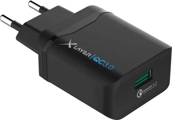 XLayer Ladegerät USB-A QC 3.0 19.5W schwarz
