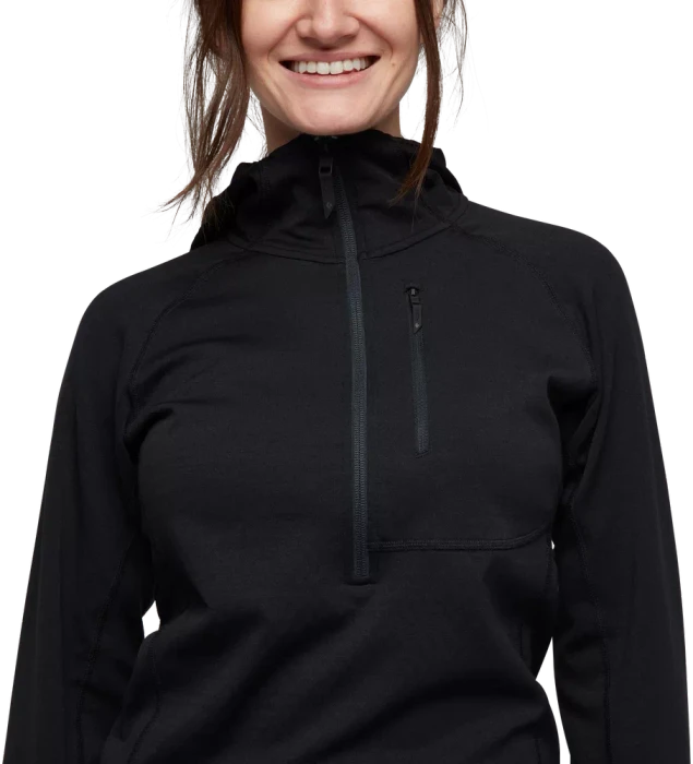 Black Diamond CoEfficient Quarter Zip Fleece Hoody Funktionsjacke schwarz (Damen)