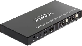 DeLOCK 2-Port DisplayPort KVM-Switch mit USB/Audio