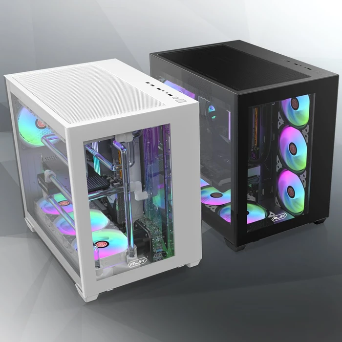 Raijintek Paean C7, weiß, Glasfenster