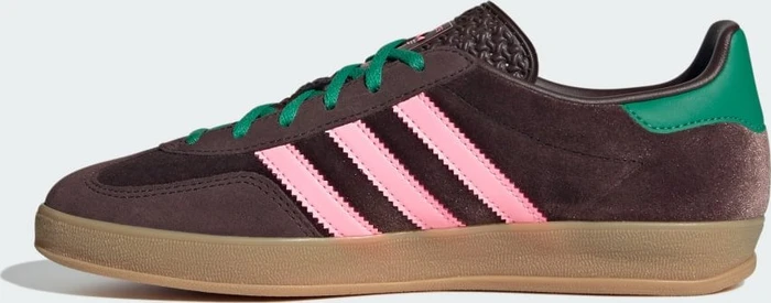 adidas Gazelle Indoor dark brown/glow pink/court green