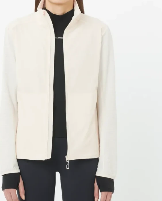 Salomon Essential Lightwarm Hybrid Funktionsjacke whisper white (Damen)
