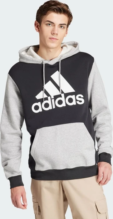 adidas Essentials Big Logo Hoodie black/medium grey heather (Herren)