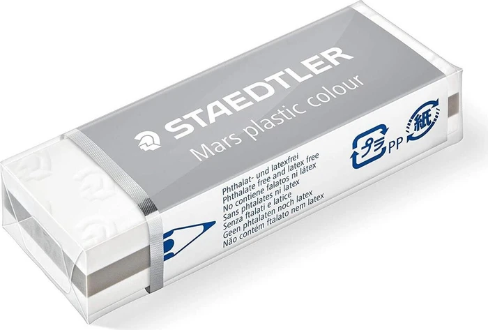 Staedtler Radierer Mars plastic colour, weiß/hellgrau