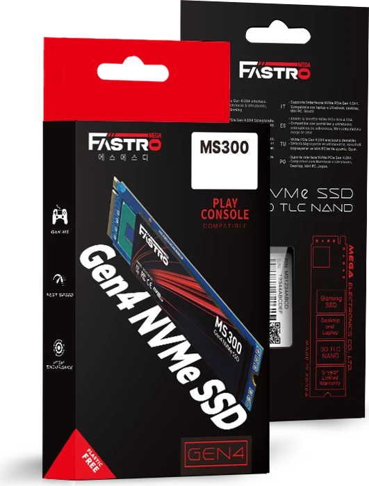 MEGA Electronics Fastro MS300 SSD 2TB, M.2 2280 / M-Key / PCIe 4.0 x4