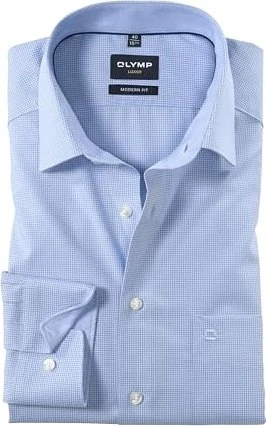 OLYMP Luxor New Kent Modern Fit Hemd langarm bleu (Herren)