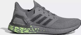 adidas Ultraboost 20 grey three/core black/signal green (Herren)