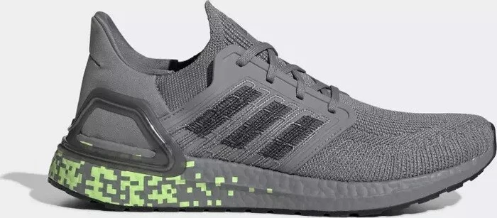 adidas Ultraboost 20 grey three/core black/signal green (Herren)