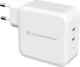 Conceptronic ALTHEA 2-Port 100W GaN USB-C PD-Ladegerät weiß