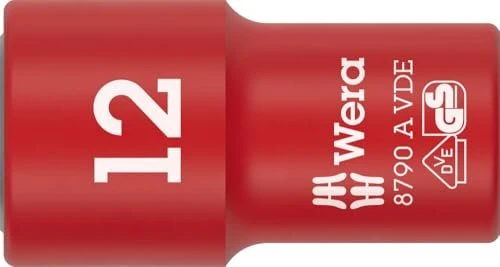 Wera 8790 A VDE Zyklop Außensechskant Steckschlüssel 1/4", 12x41mm