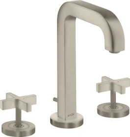Hansgrohe Axor Citterio 3-Loch Waschbeckenarmatur mit Kreuzgriffen brushed nickel