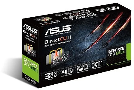 ASUS GeForce GTX 660 Ti, GeForce GTX 660 Ti, 3GB GDDR5, 2x DVI, HDMI, DP