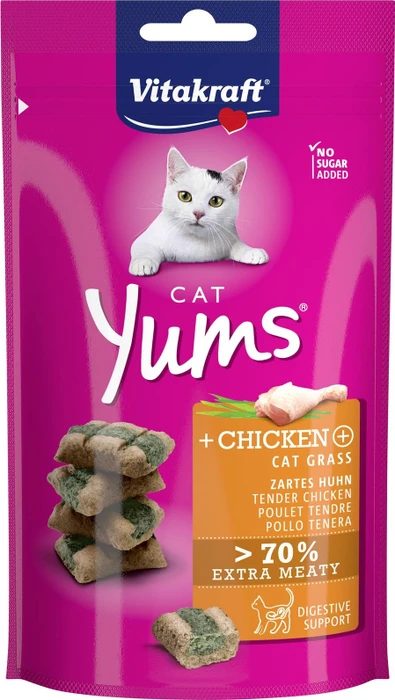 Vitakraft Cat Yums, mit Huhn und Katzengras, 40g