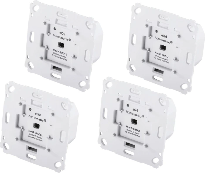 eQ-3 Homematic IP Rollladenaktor für Markenschalter, Rolllädensteuerung, 4er Set