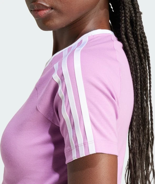 adidas 3-Streifen Baby T-Shirt kurzarm preloved purple (Damen)