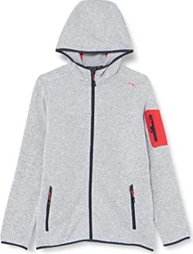 CMP Knit Tech Fleece Hoody Jacke meliert argento/red kiss (Damen)