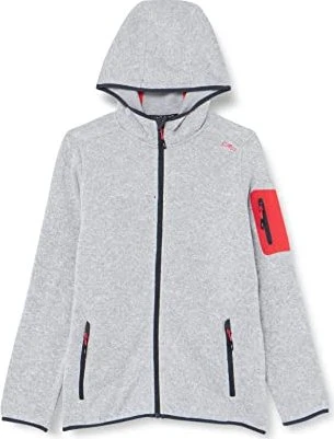 CMP Knit Tech Fleece Hoody Jacke meliert argento/red kiss (Damen)