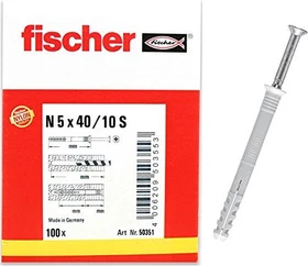 fischer N-S N 5x40/15 S (100) Nageldübel Schrauben/Dübel-Sortiment, 100 Stück