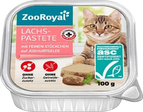 ZooRoyal Lachspastete mit Forellenstückchen auf Joghurt-Gele