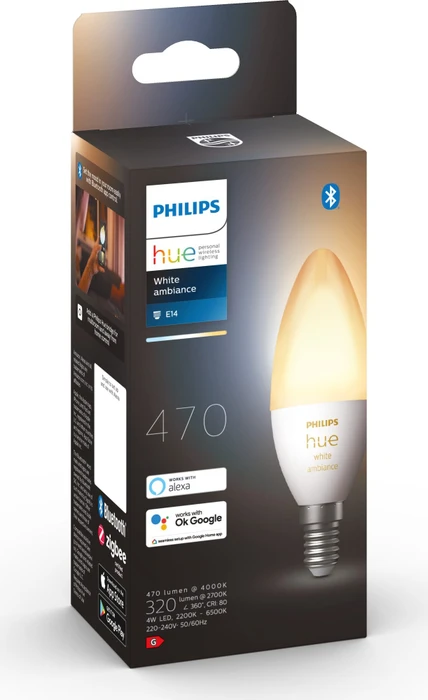 Philips Hue White Ambiance 470 LED-Bulb E14 4W
