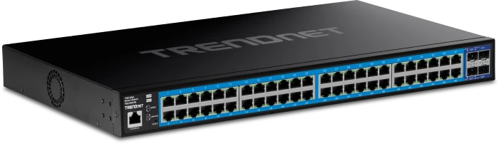 TRENDnet TEG Rackmount Gigabit Smart Switch, 48x RJ-45, 4x SFP+