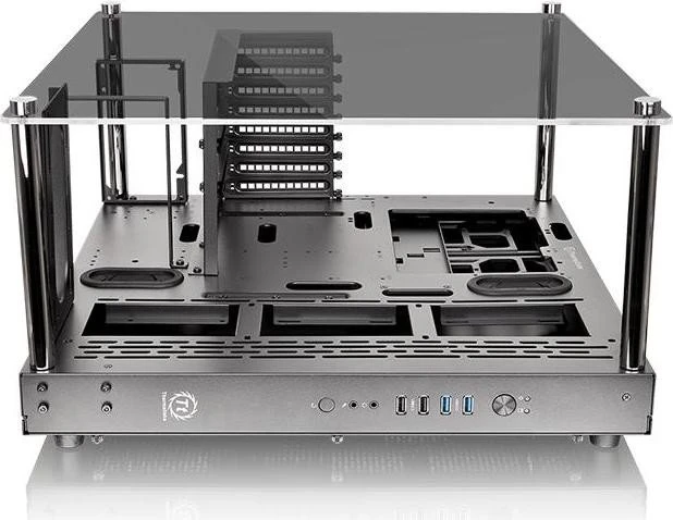 Thermaltake Core P3 Tempered Glass Edition, schwarz, Glasfenster
