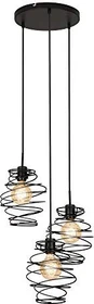 Briloner Swirl Pendelleuchte 3-flammig schwarz