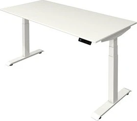 Kerkmann Move 4 elektrisch höhenverstellbarer Sitz-Steh-Schreibtisch 160x80cm weiß/weiß