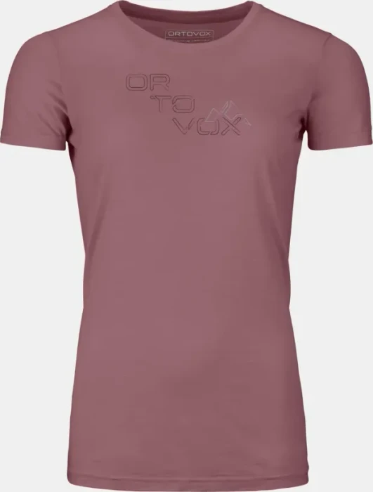 Ortovox 185 Merino Tangram Logo Funktionsshirt kurzarm mountain rose (Damen)