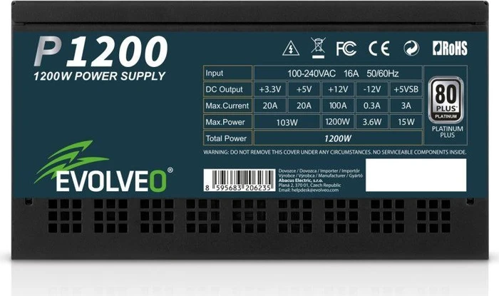 Evolveo Platinum Series P1200 schwarz 1200W, ATX 3.1
