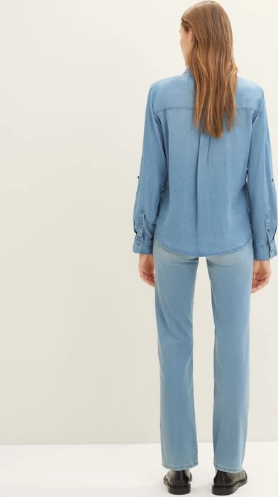 Tom Tailor Alexa Straight Jeans mit recyceltem Polyester Jeans light stone wash denim (Damen)