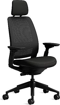 Steelcase Series 2 Bürostuhl mit Kopfstütze, onyx