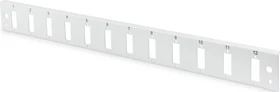 Digitus LWL/Glasfaser Spleißbox Frontblende, Schnellverschluss, grau, 12-Port, 12x SC-DX, 1HE, grau