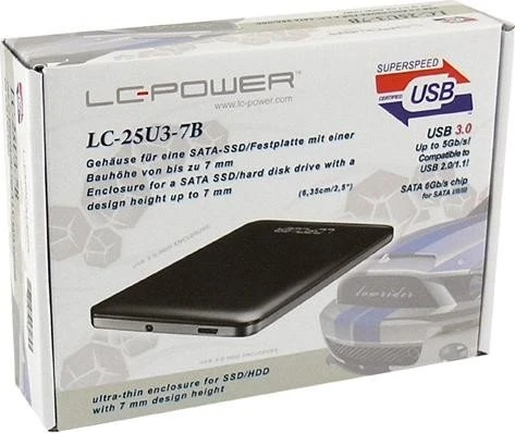 LC-Power LC-25U3-7B, schwarz, USB 3.0 Micro-B