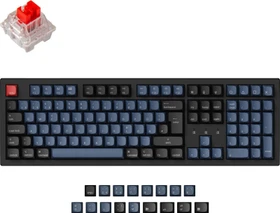 Keychron K10 Pro, schwarz/blaugrau, LEDs RGB, Keychron K Pro RED, USB/Bluetooth, DE