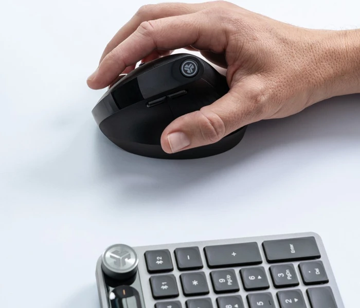 JLab JBuds Ergonomic Wireless Vertical Mouse, schwarz, USB/Bluetooth