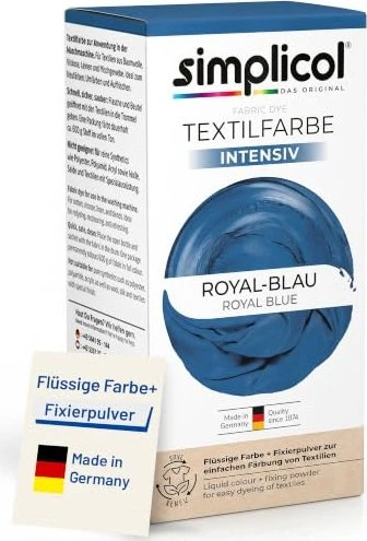 Simplicol Textilfarbe Intensiv royal-blau, 1 Stück