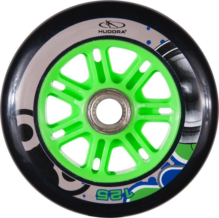Hudora Big Wheel 125 Scooter blau/grün
