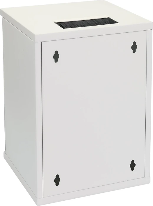 HMF Serverschrank 10", HMF 63400 9HE, Sicherheitsglastür, IP2X, grau, 300mm tief