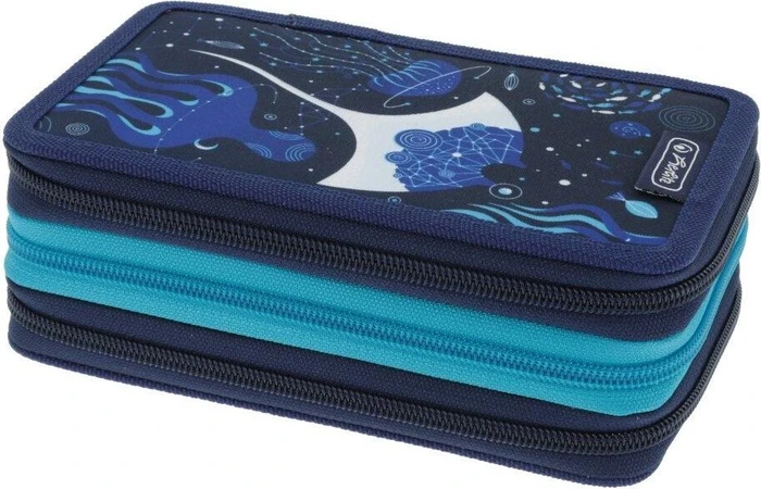 Herlitz Schüleretui TriCase gefüllt Deep Ocean