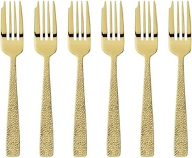 Sambonet Siena Edelstahl PVD Kuchengabel gold, 6 Stück