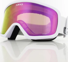 Giro Stomp white wordmark/amber pink (Junior)