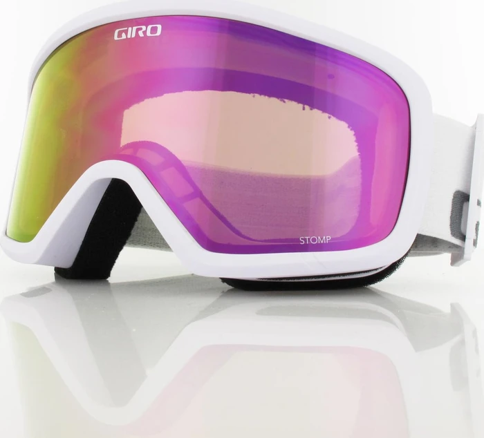 Giro Stomp white wordmark/amber pink (Junior)