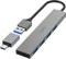 Hama USB-Hub Slim inkl. USB-C-Adapter, 4x USB-A 3.0, USB-A/USB-C 3.0 [Stecker] Vorschaubild