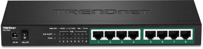 TRENDnet TPE-TG Desktop Gigabit Switch, 8x RJ-45, 65W PoE+